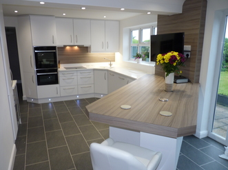 Stunning HighGloss Driftwood Kitchen