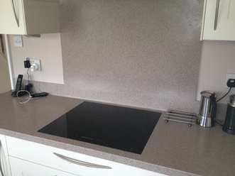 Induction Hob Flush w/Corian Worktop